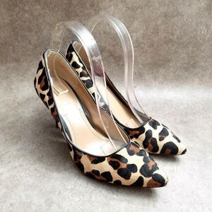 BCBGeneration Womens Gaminkha  Size 8.5 B Brown Slip On Animal Print Heel Pumps